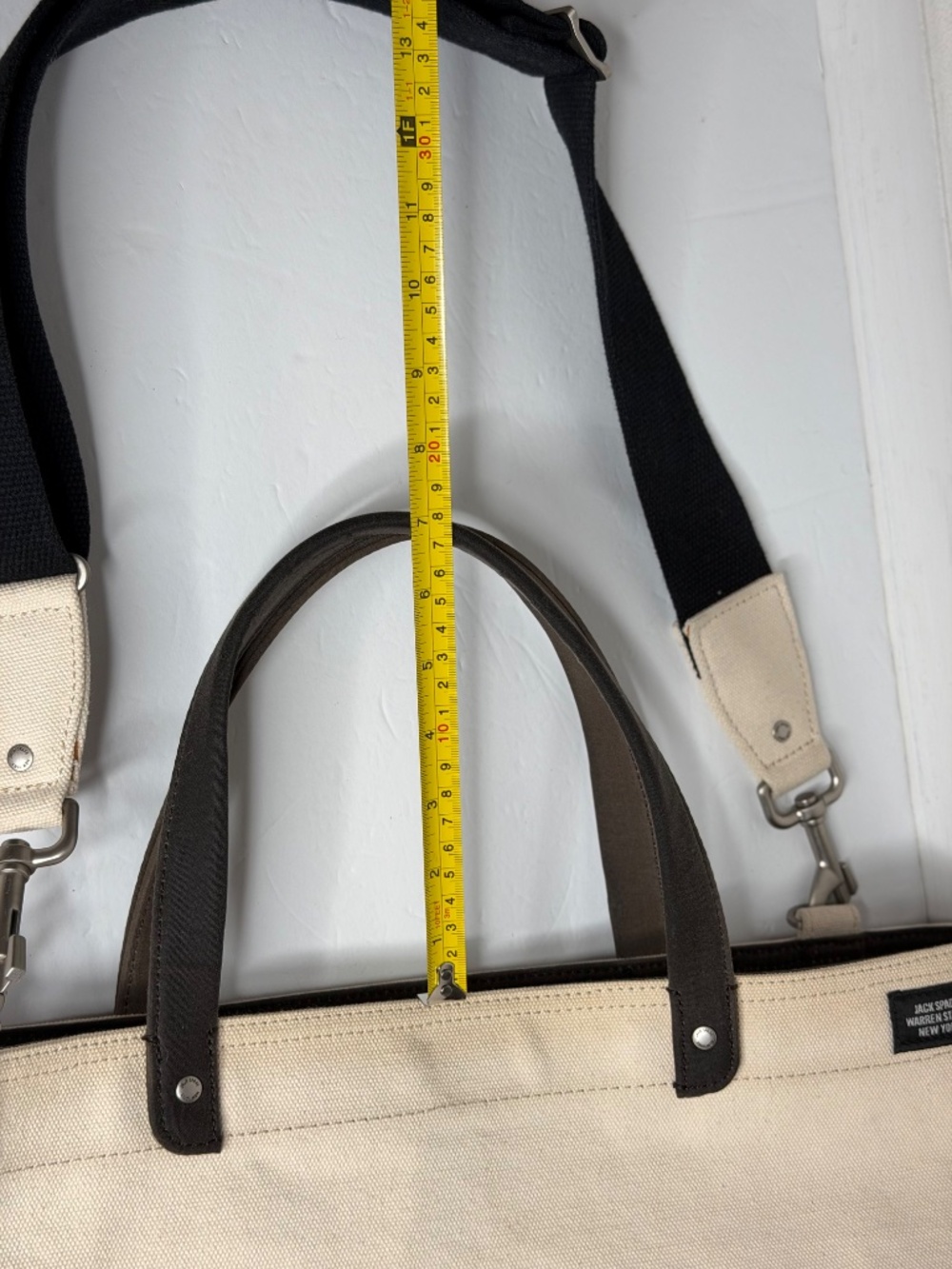 Kate Spade Jack Spade Industrial Canvas Coal Bag Travel weekender Tote Zip - Picture 16 of 16
